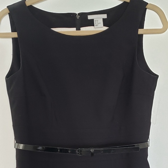 H&M Dresses Hm Black Sheath Dress With Belt Poshmark